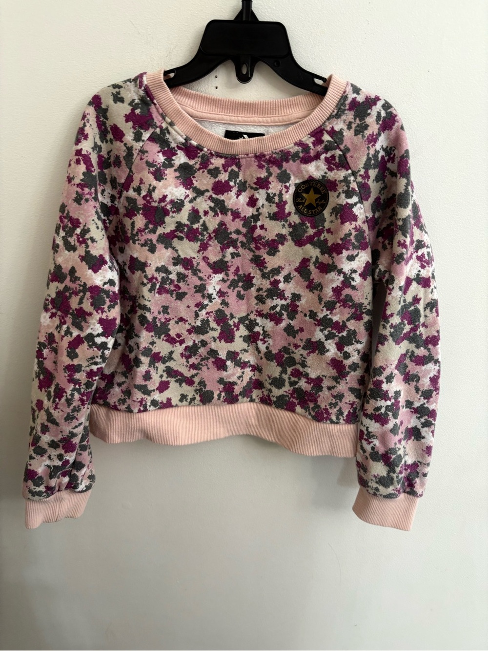 Converse Pink Camo Crewneck Sweater 6x years